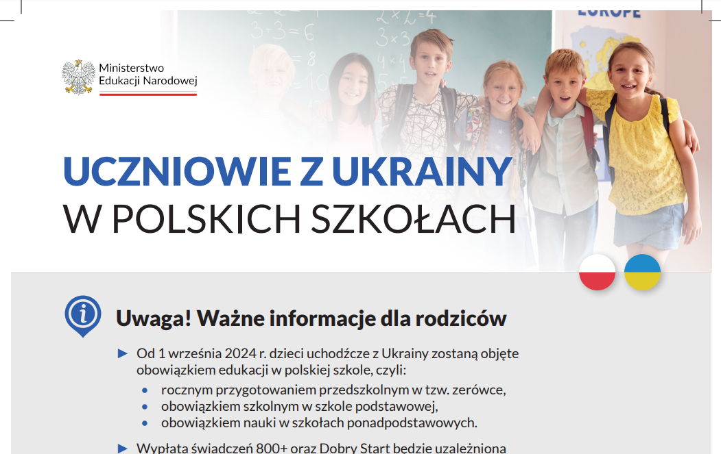 UCZNIOWIE Z UKRAINY W POLSKICH SZKOŁACH